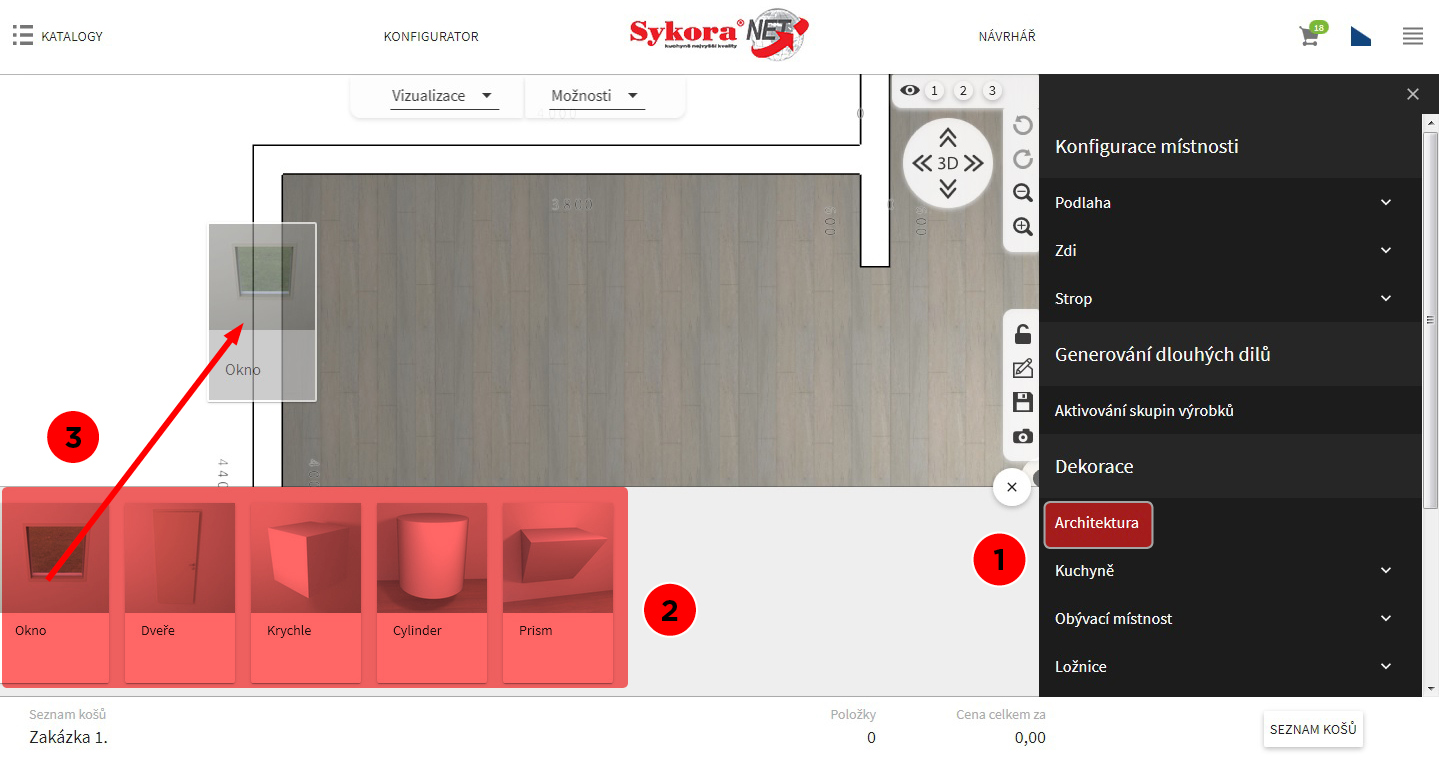 Kreslení dvěří a oken Kreslení dvěří a oken