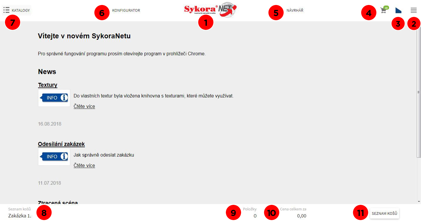 Základní orientace v programu Základní orientace v programu